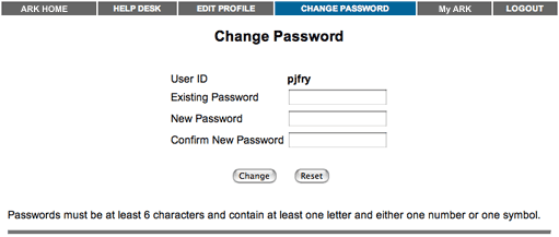 Change Password Form